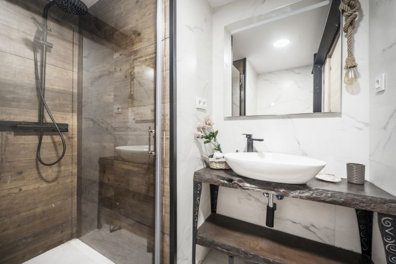 Rain Showerhead in a Modern Bathroom